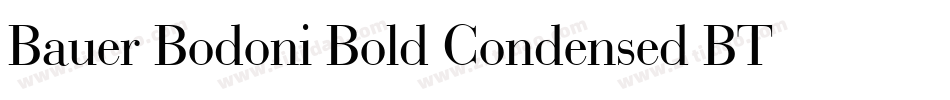 Bauer Bodoni Bold Condensed BT字体转换